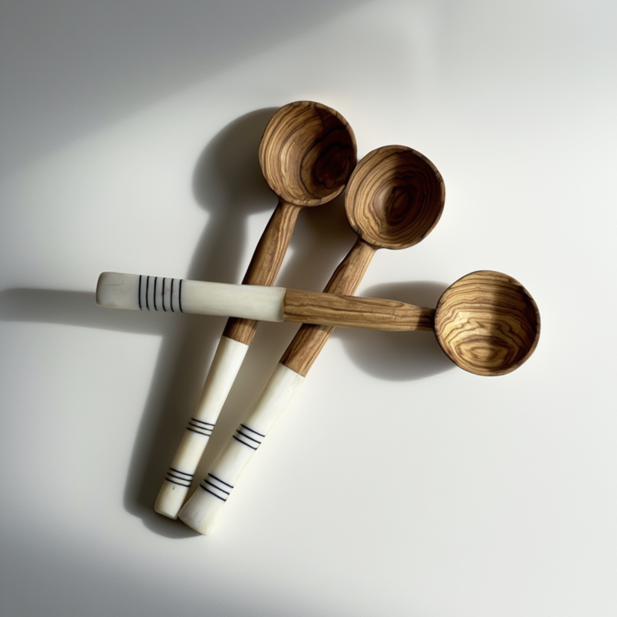 Olive wood & Bone Serving Utensils
