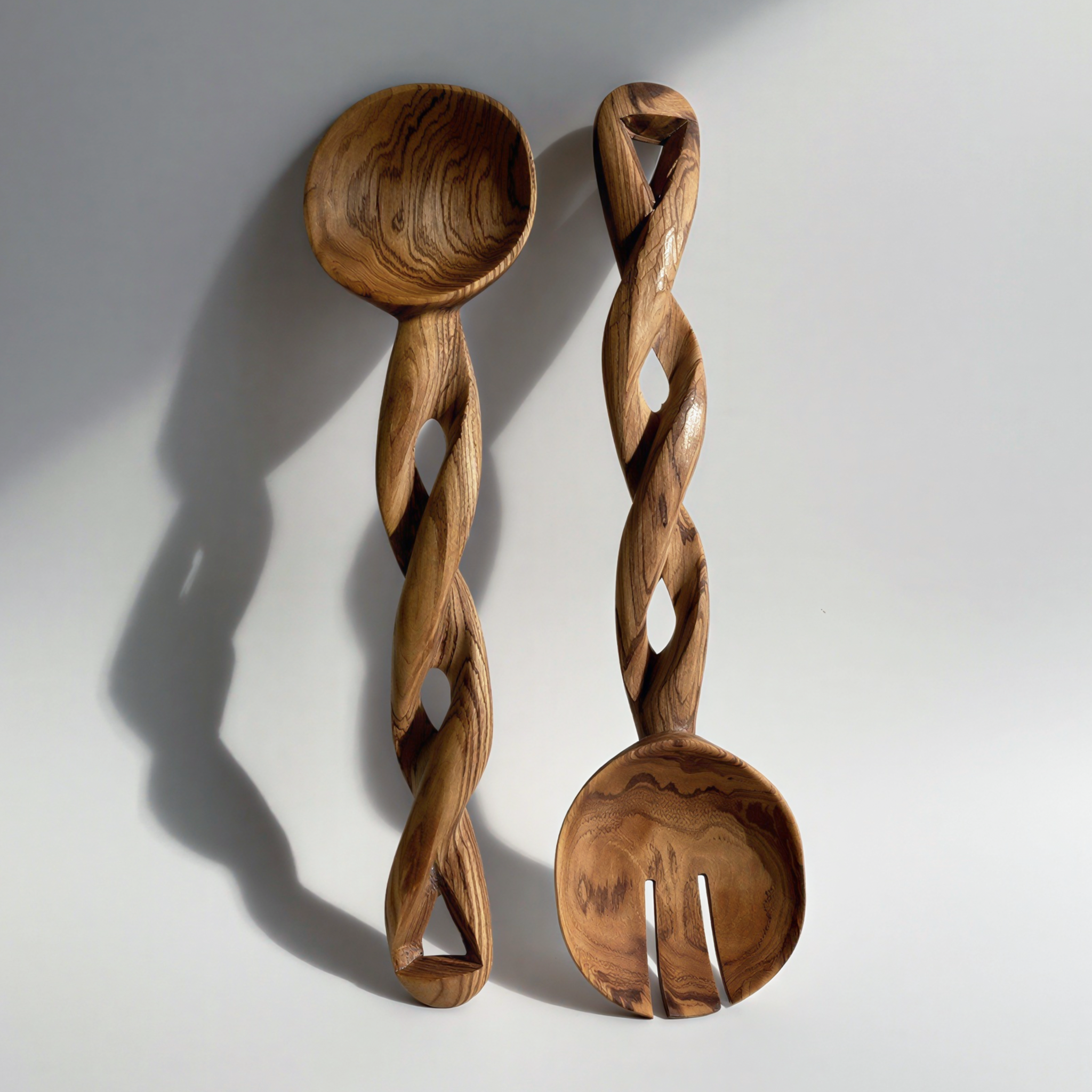 Twisted Serving & Cooking Wood Spoon