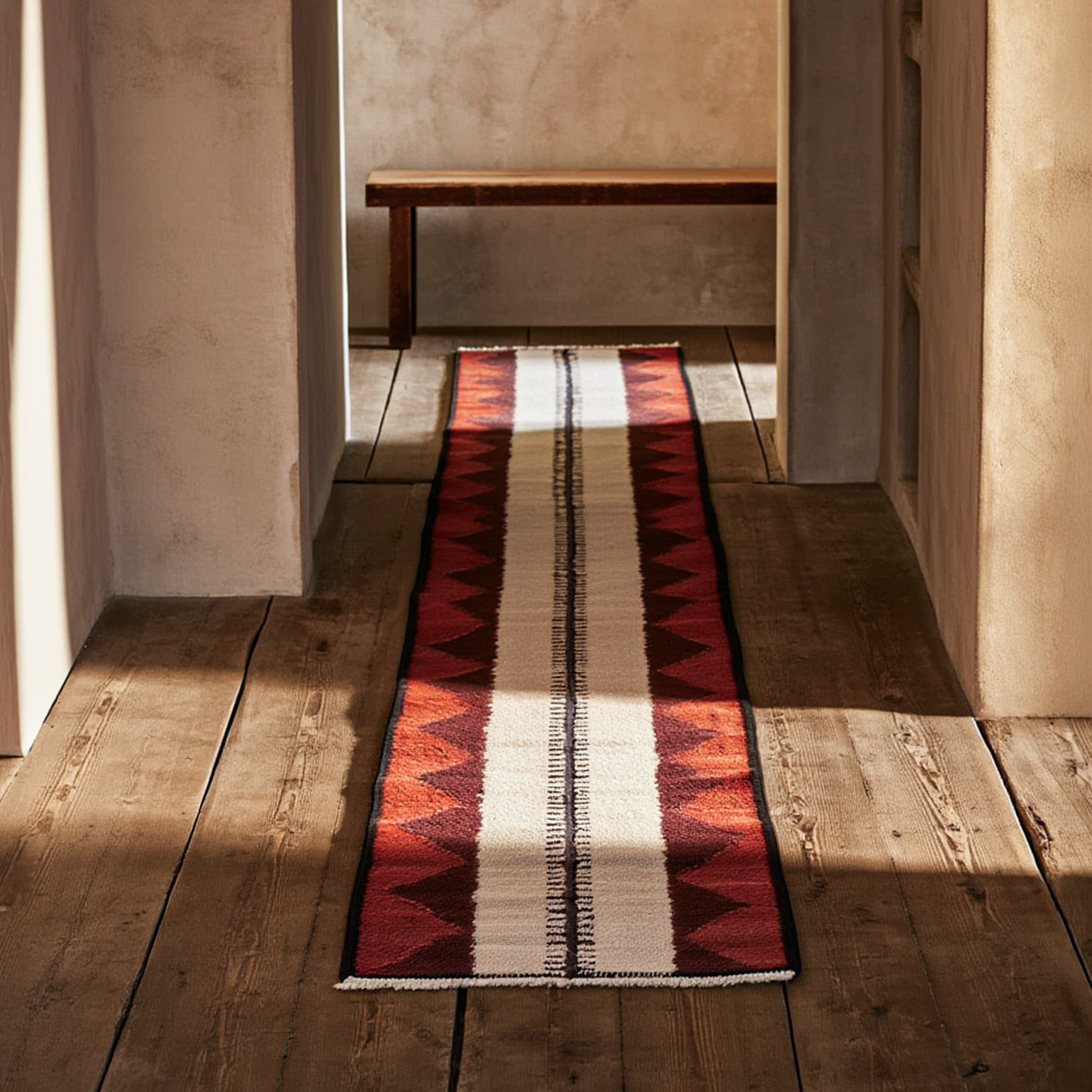 Organic Elgon wool Runner rug