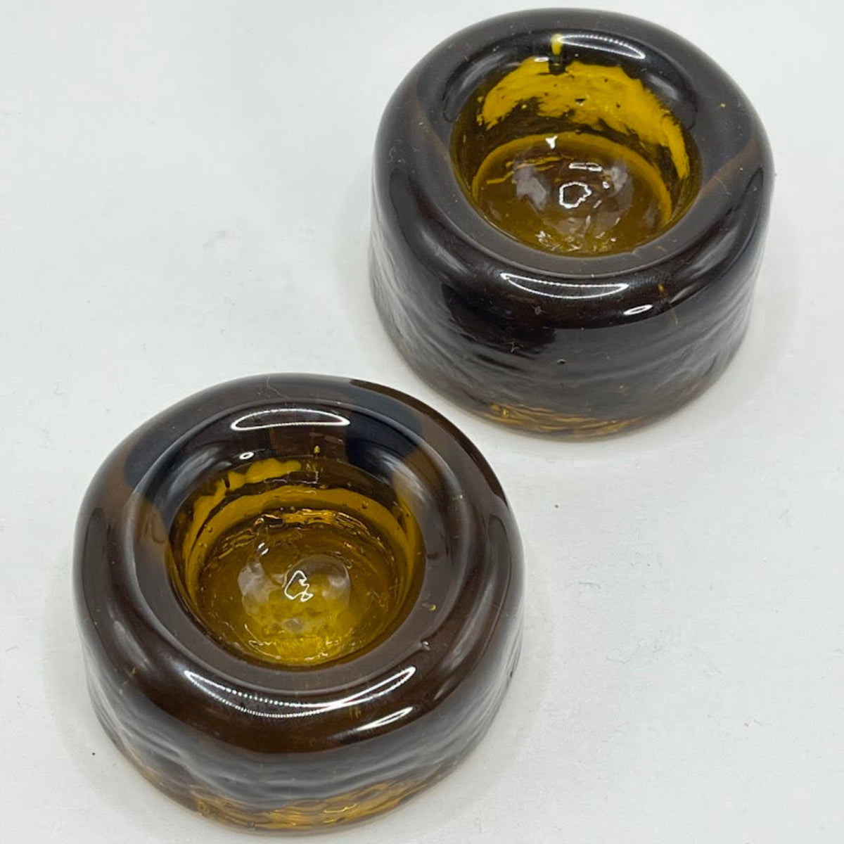Cast glass round mini dish