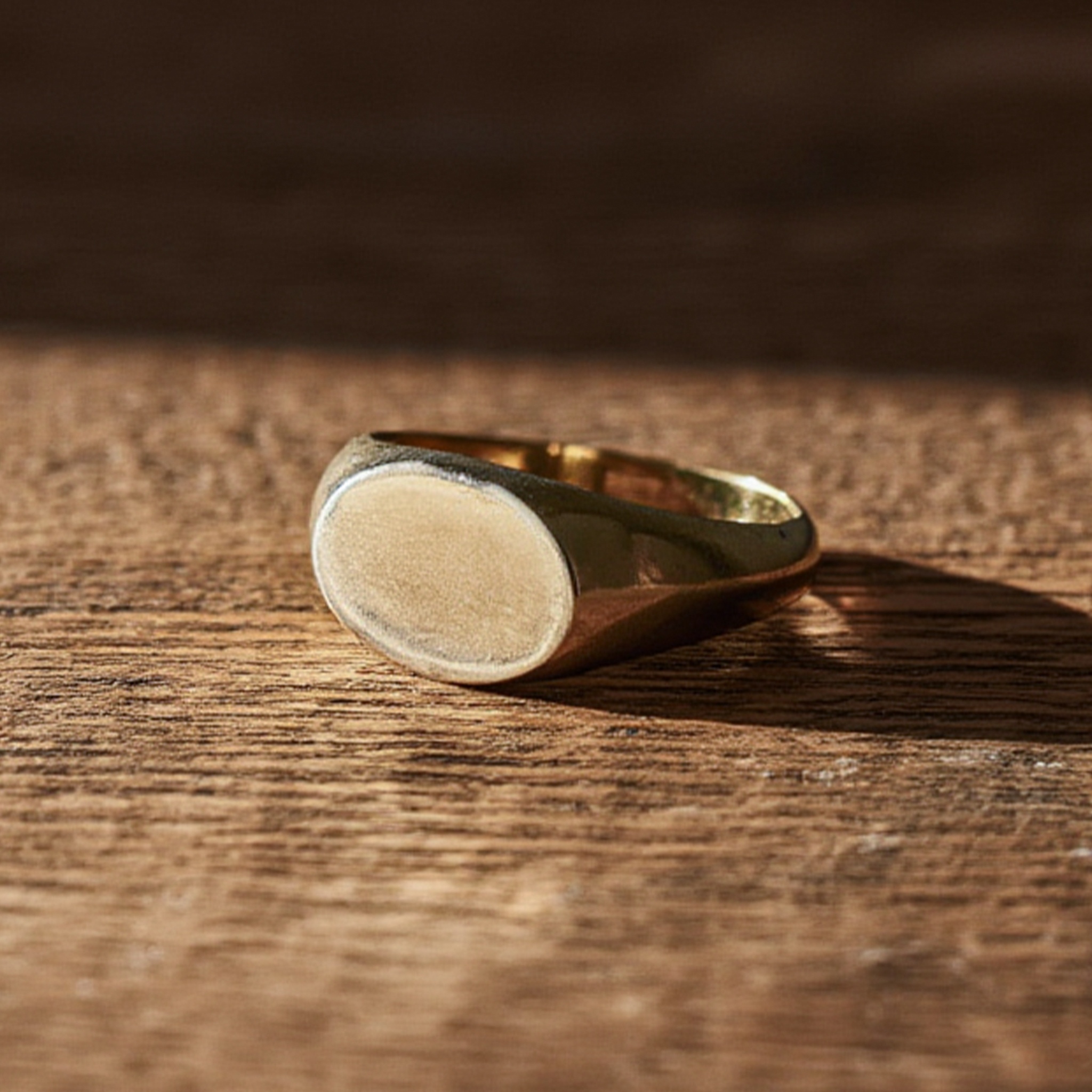 Oval Signet Brass Ring