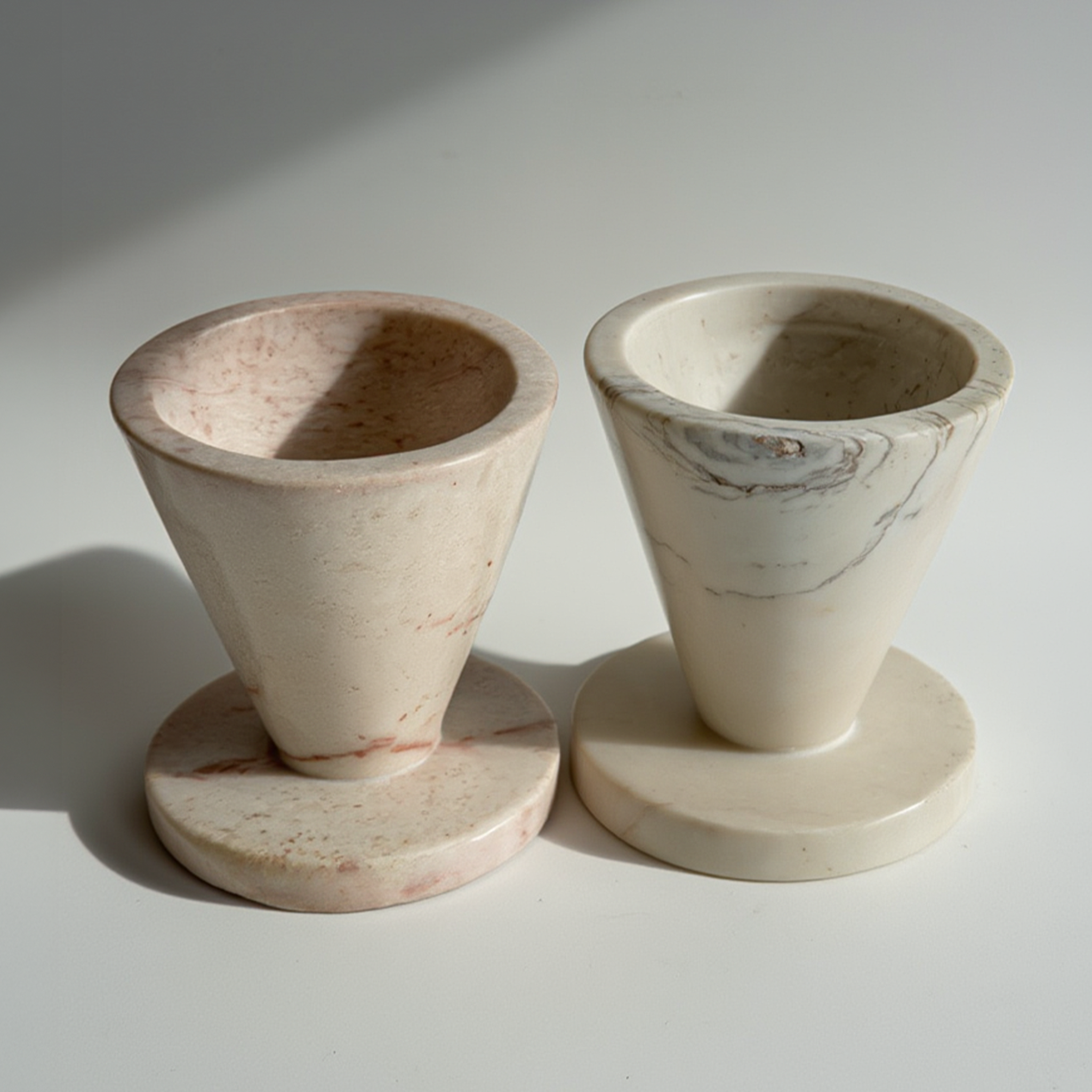 Carved Stone Standing Funnel