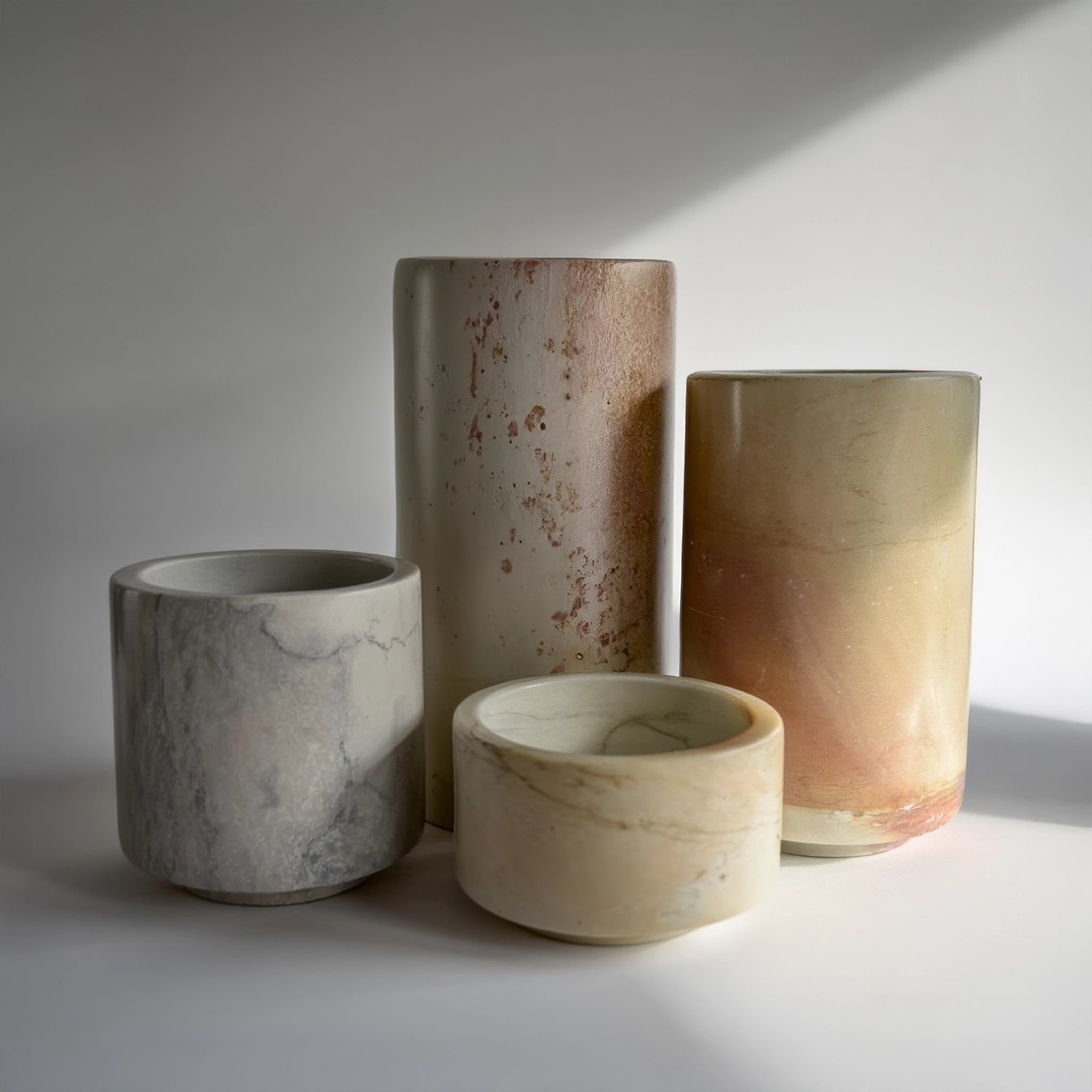 Soapstone Wide Cylinder Jar