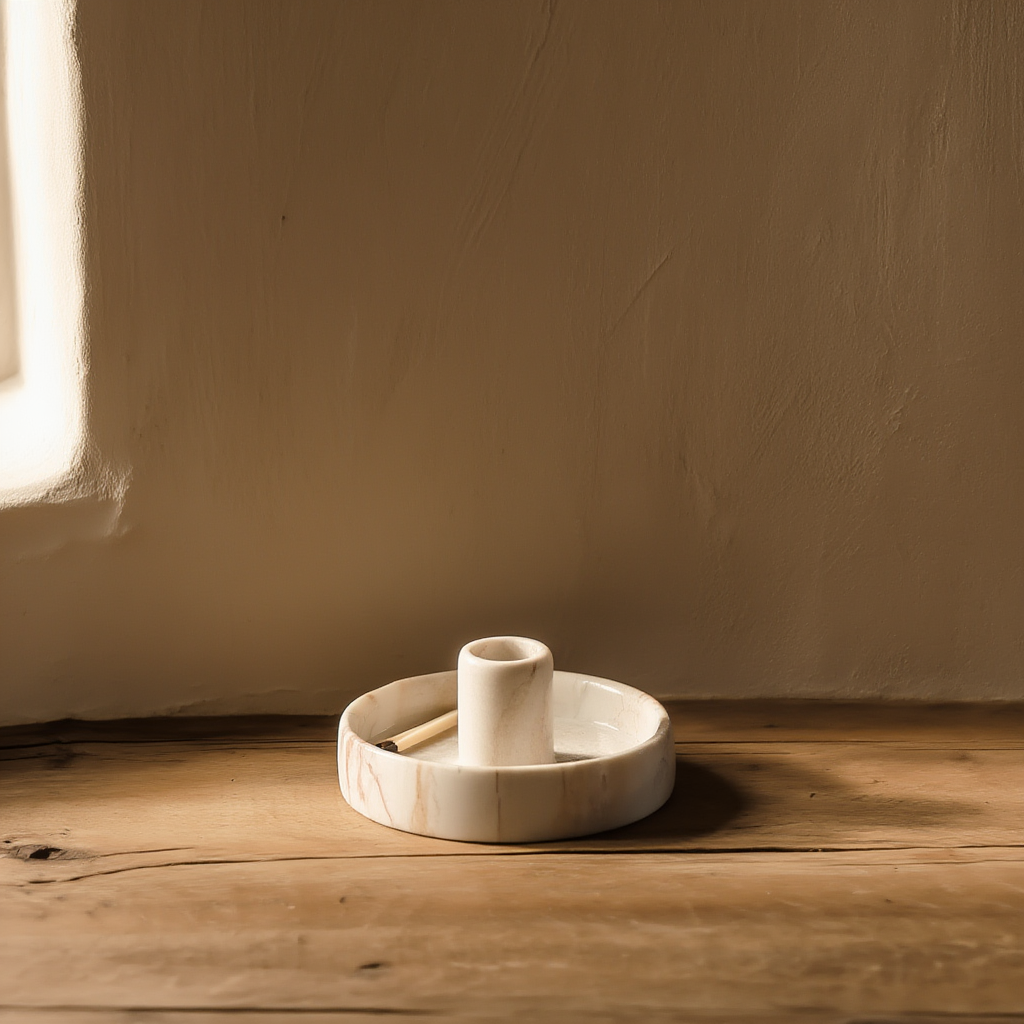 Tapered candle Holders with Match Rest
