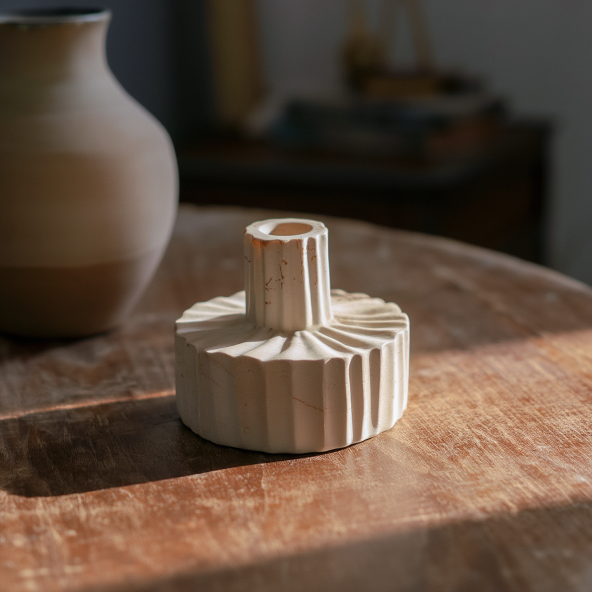 Fluted tapered Candle holder