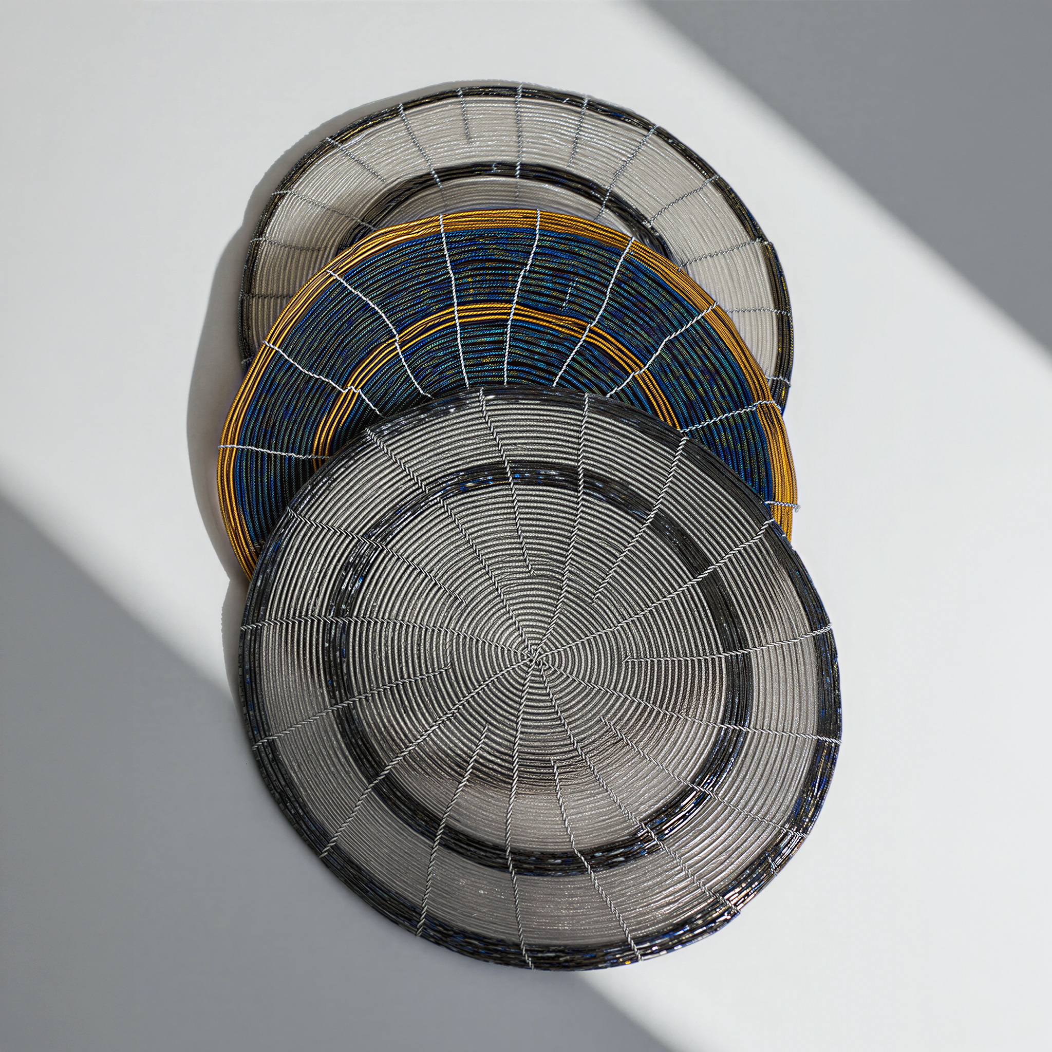 Woven wire & Glass Bead Place Mat