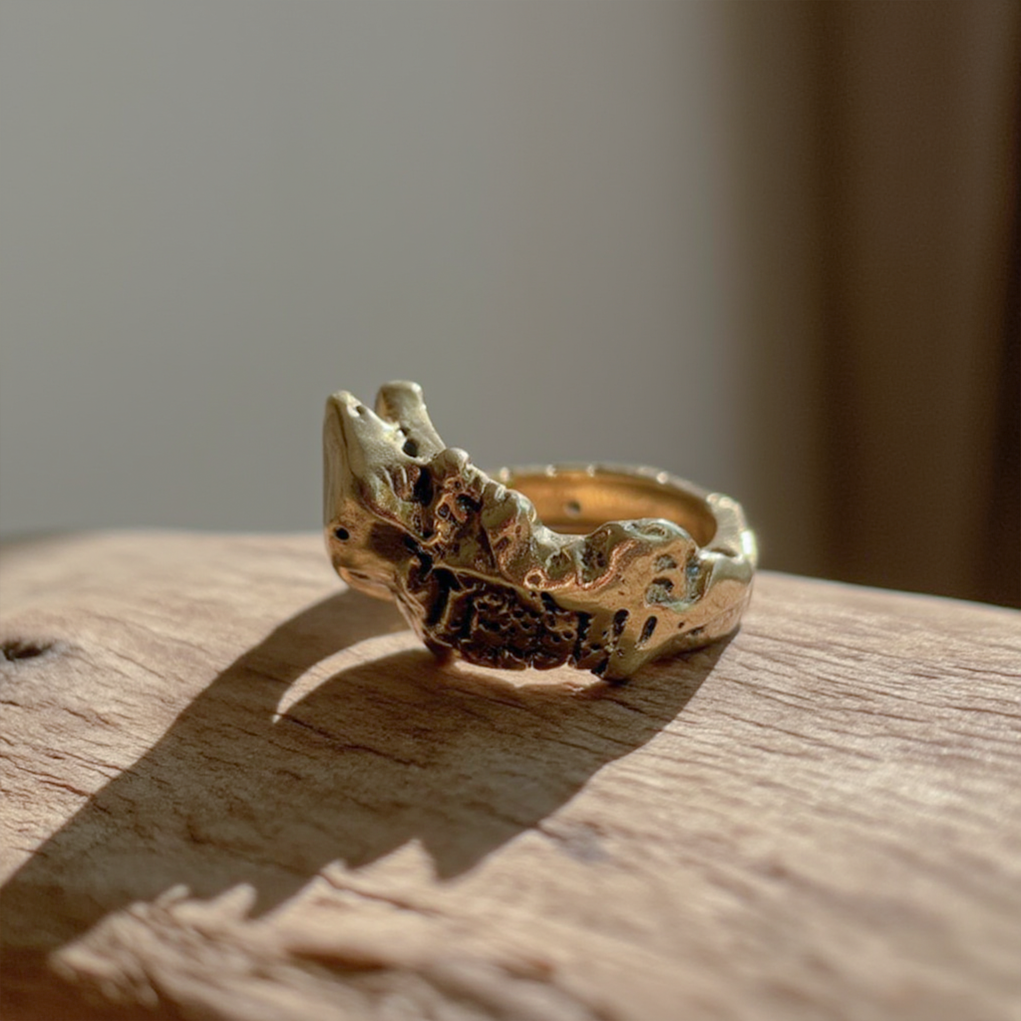 Crocodile Brass Ring