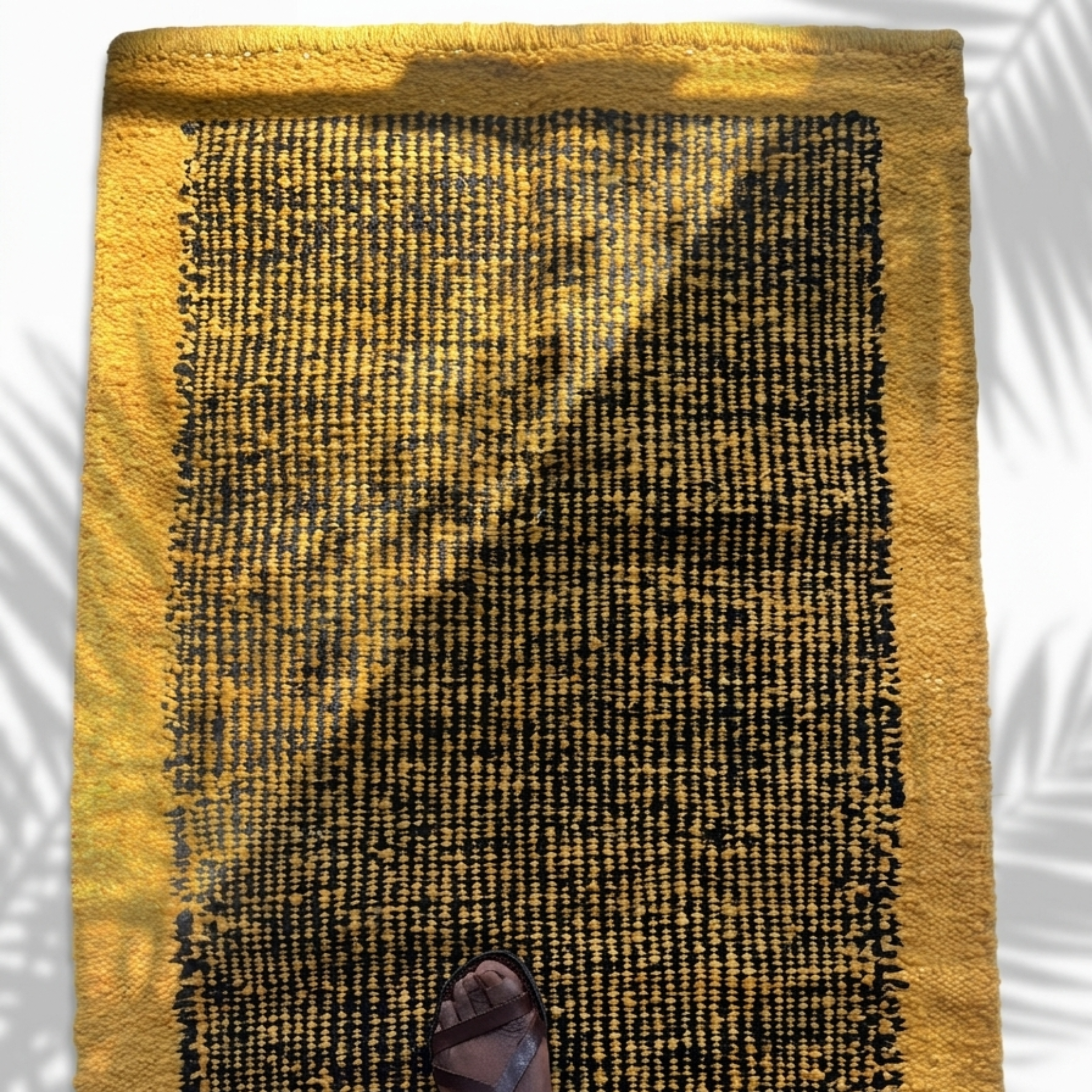 Organic wool Gold Runner rug