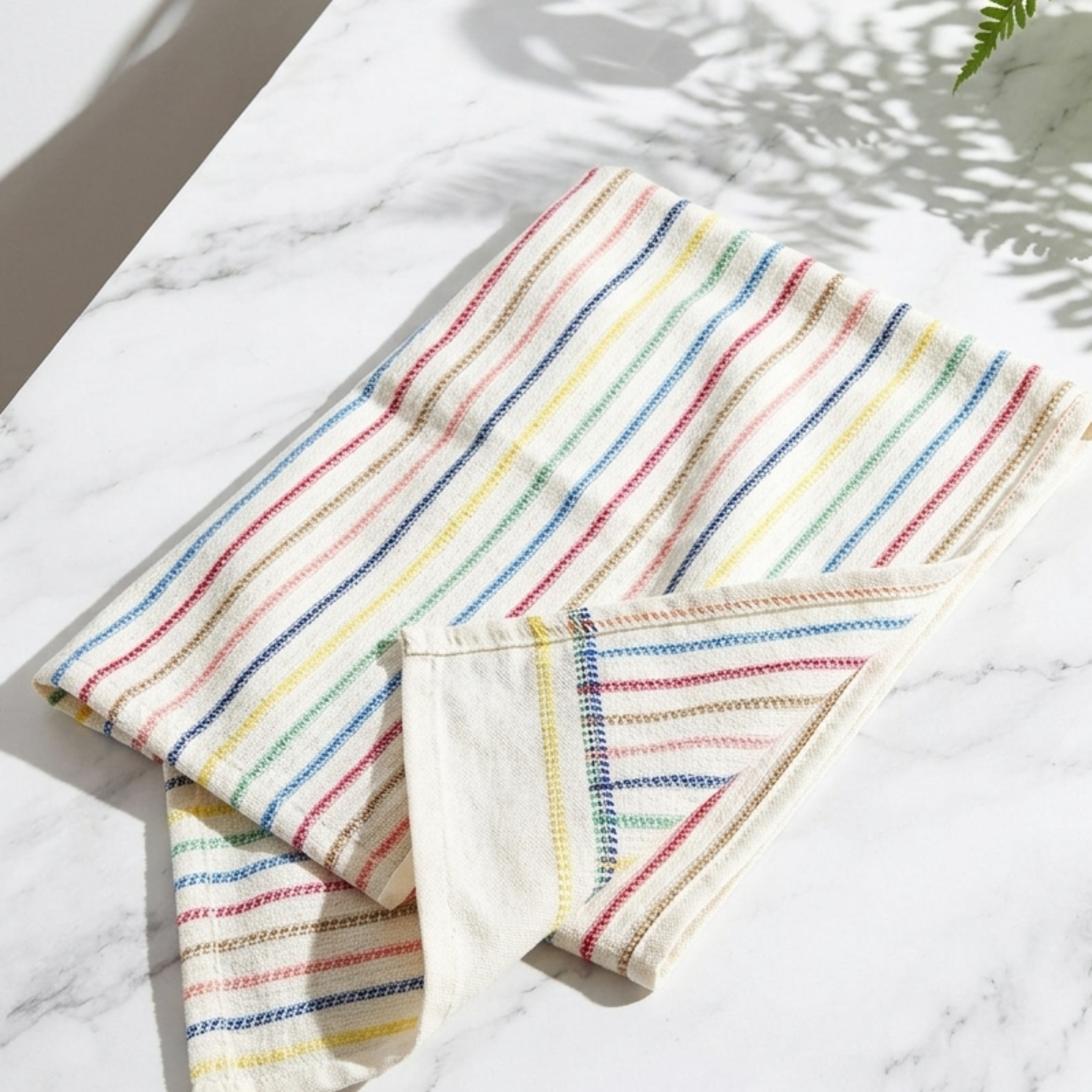 Hand loomed waffle cotton towels