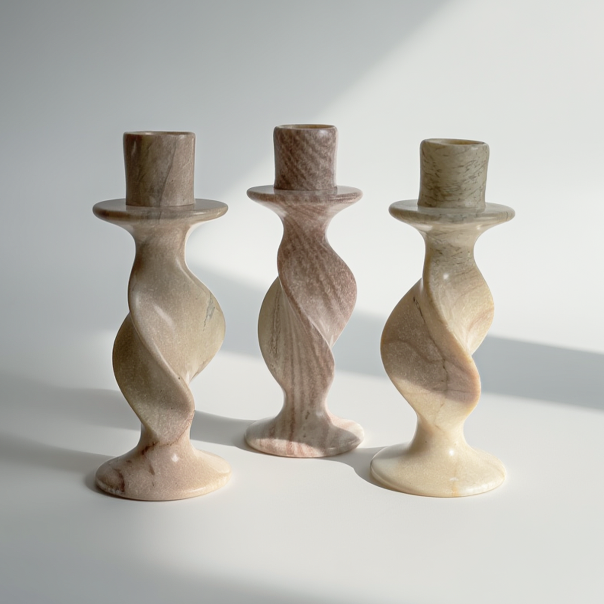 Soapstone Helix Taper Candleholder