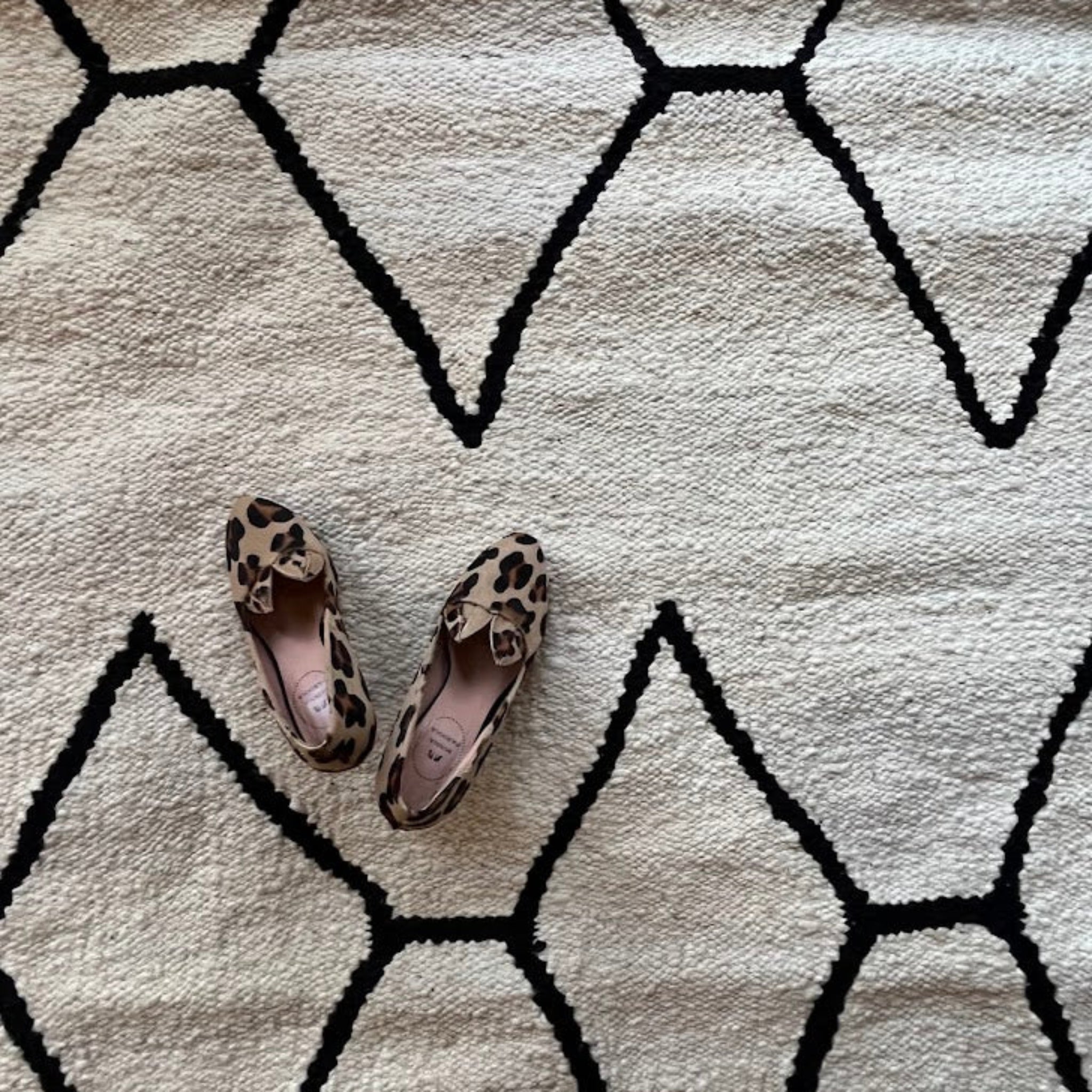 Hand Loomed Heavy Wool geometric Rug