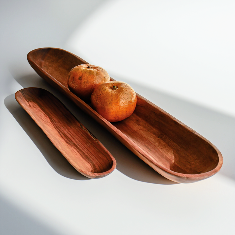 Long Olive wood Tray