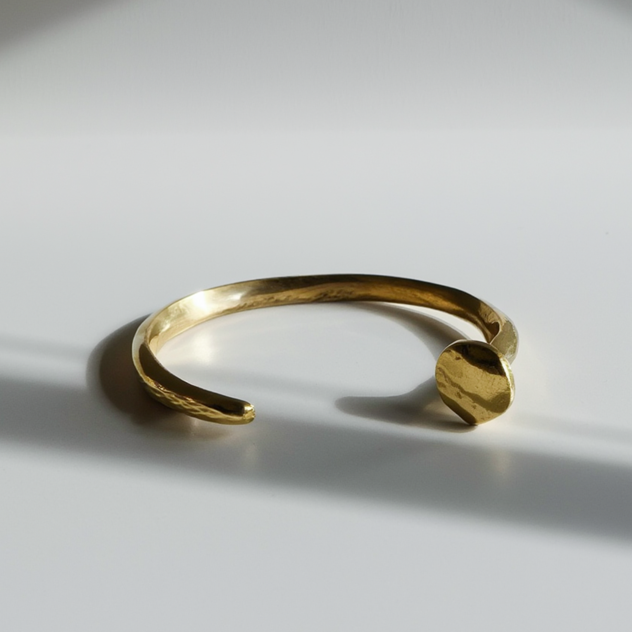 Brass Nail Cuff Bangle