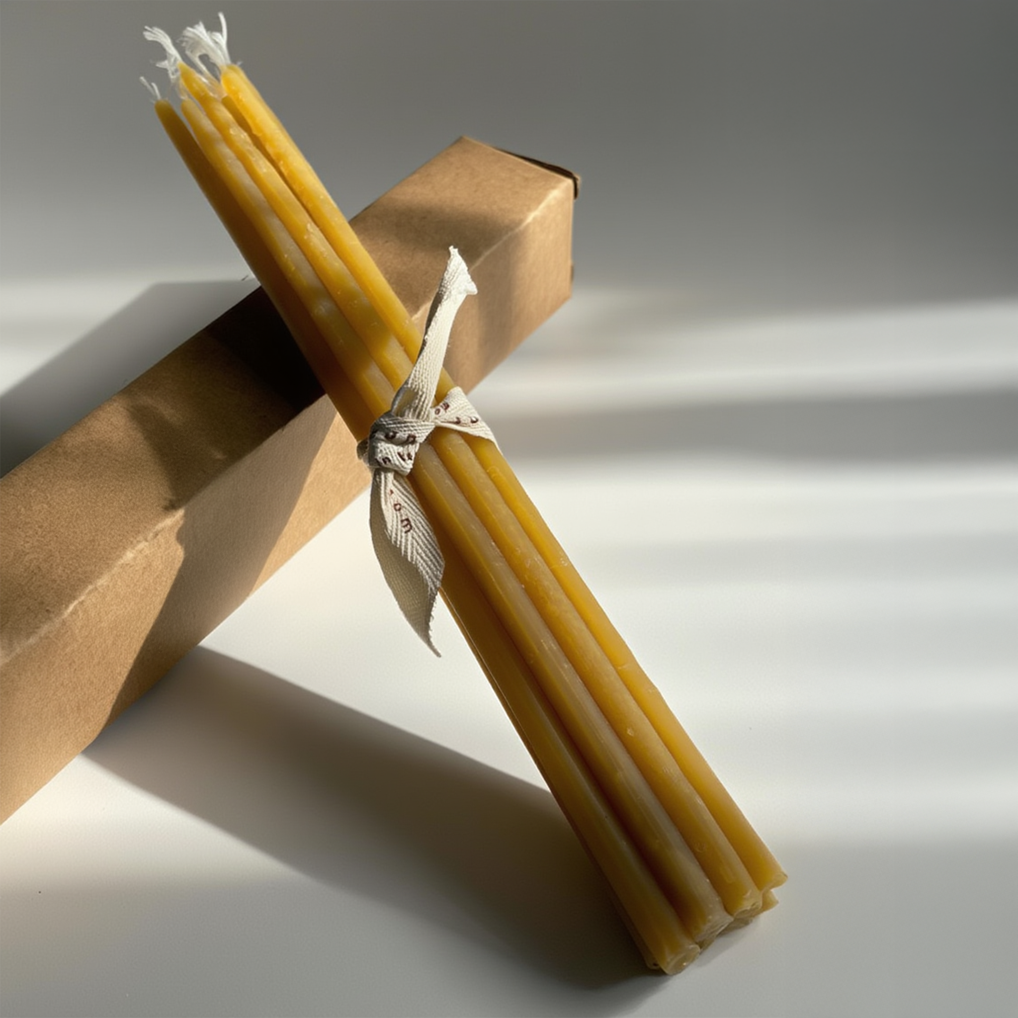 12 Pure Beeswax Dipped Ritual Candles