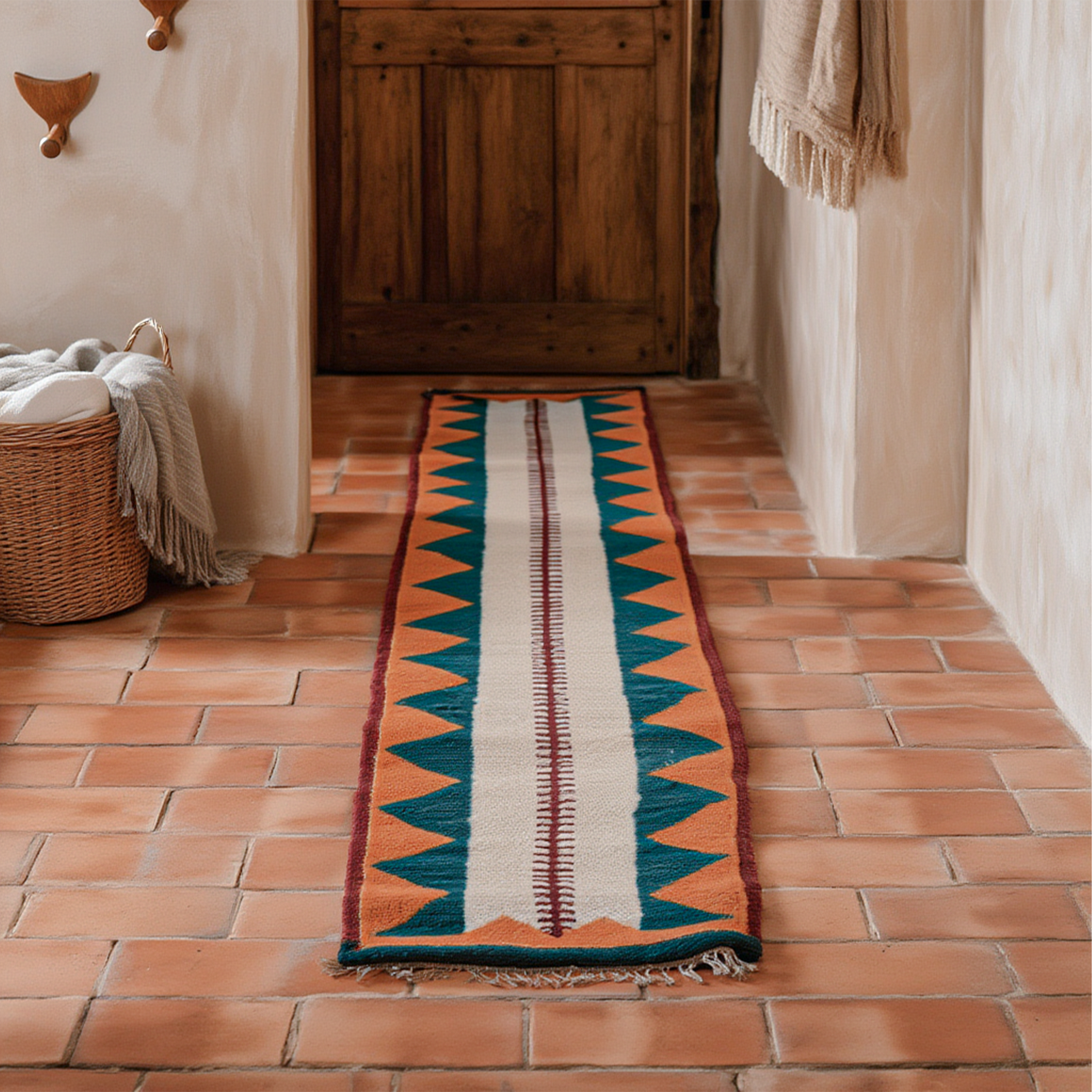 Organic Diani wool Runner rug
