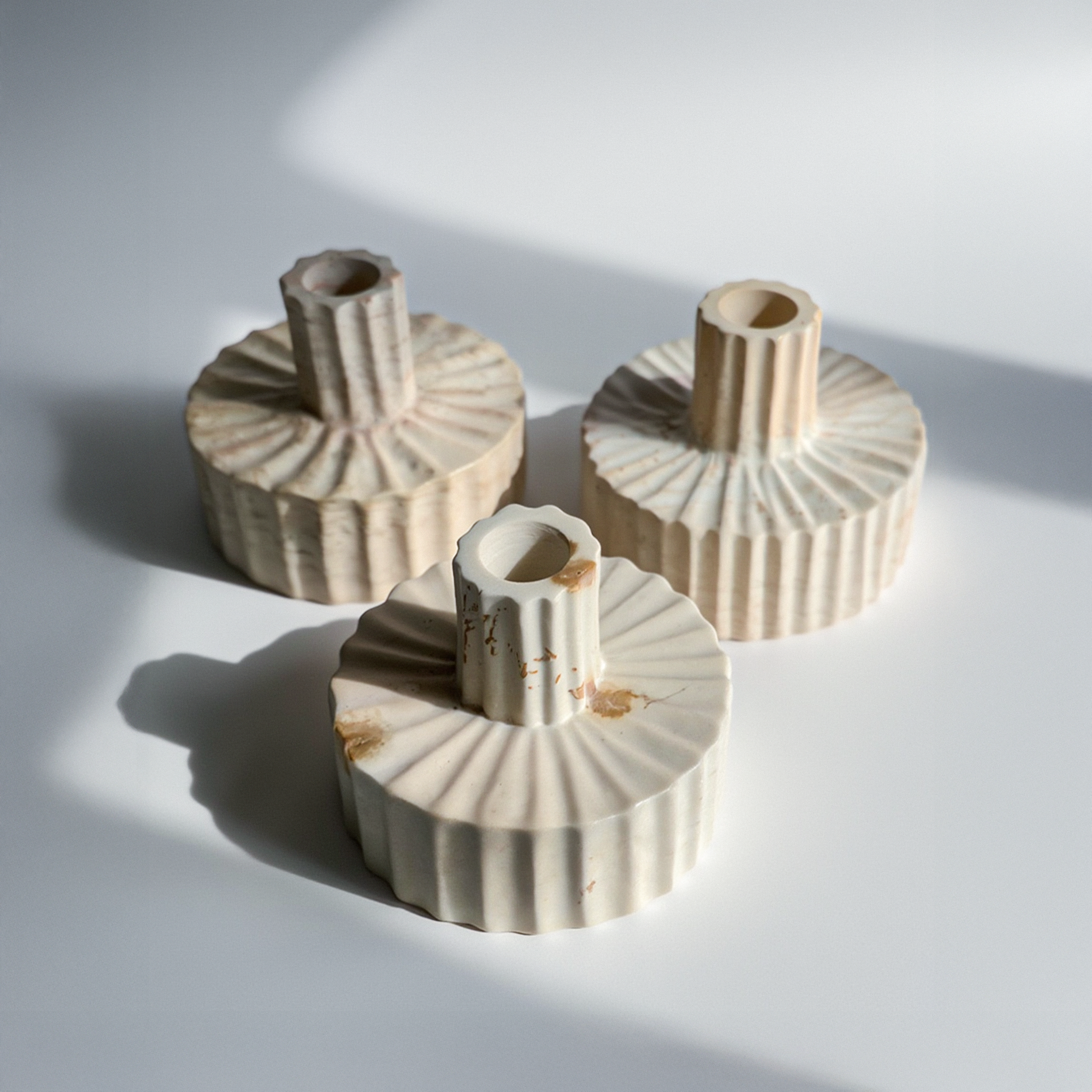 Fluted tapered Candle holder