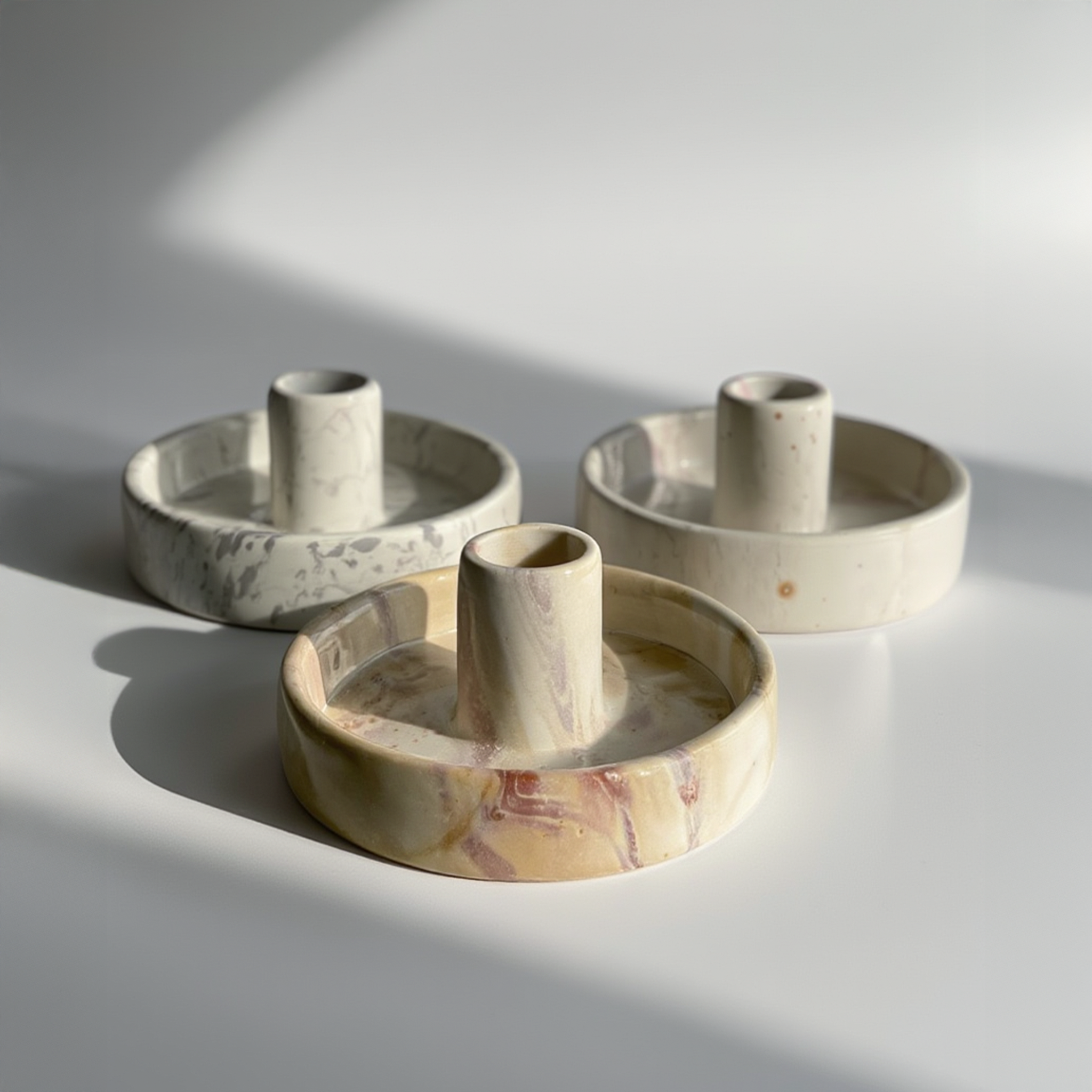 Tapered candle Holders with Match Rest