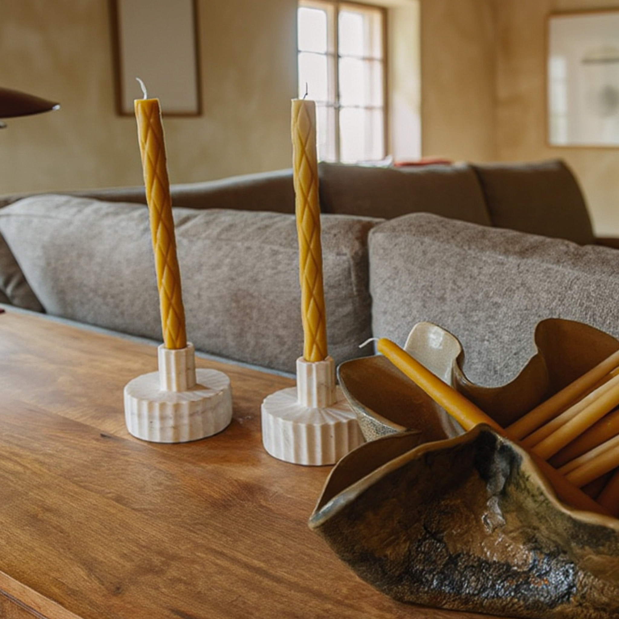 Fluted tapered Candle holder