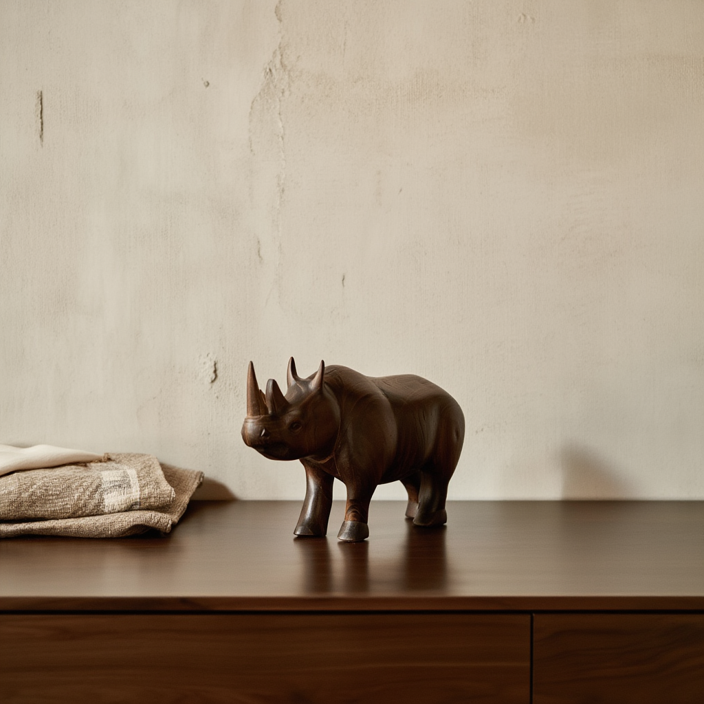 Carved Wood Animals Sculpture